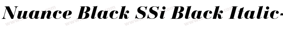 Nuance Black SSi Black Italic字体转换